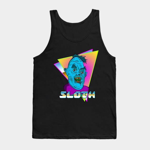 Sloth back to the 80's Tank Top by wet_chicken_lip